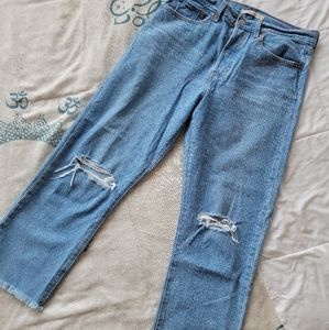 Classic Blue Ripped Jeans